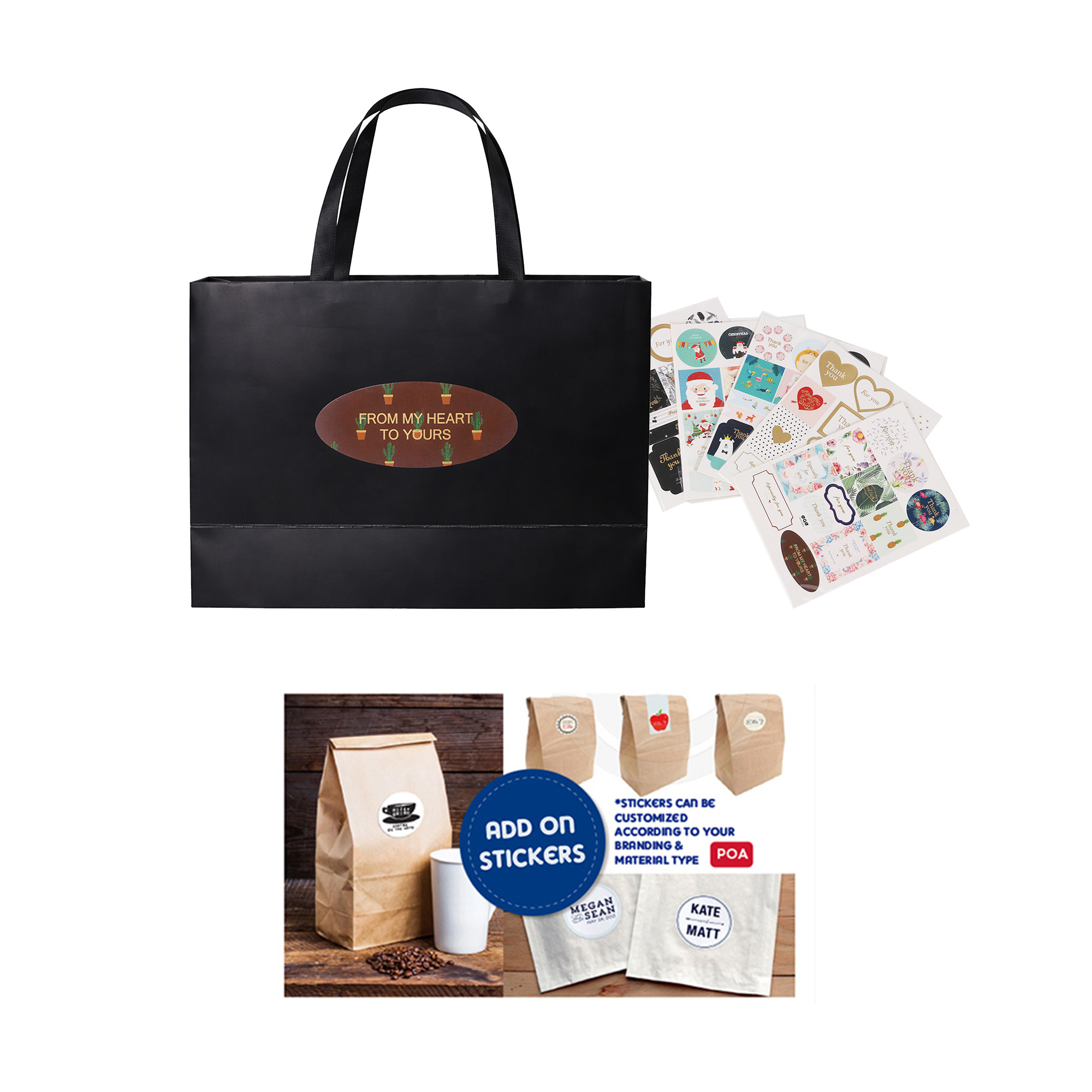 Large Paper Bag with Flat Handle(380 x 270 x 120mm) - Image 6