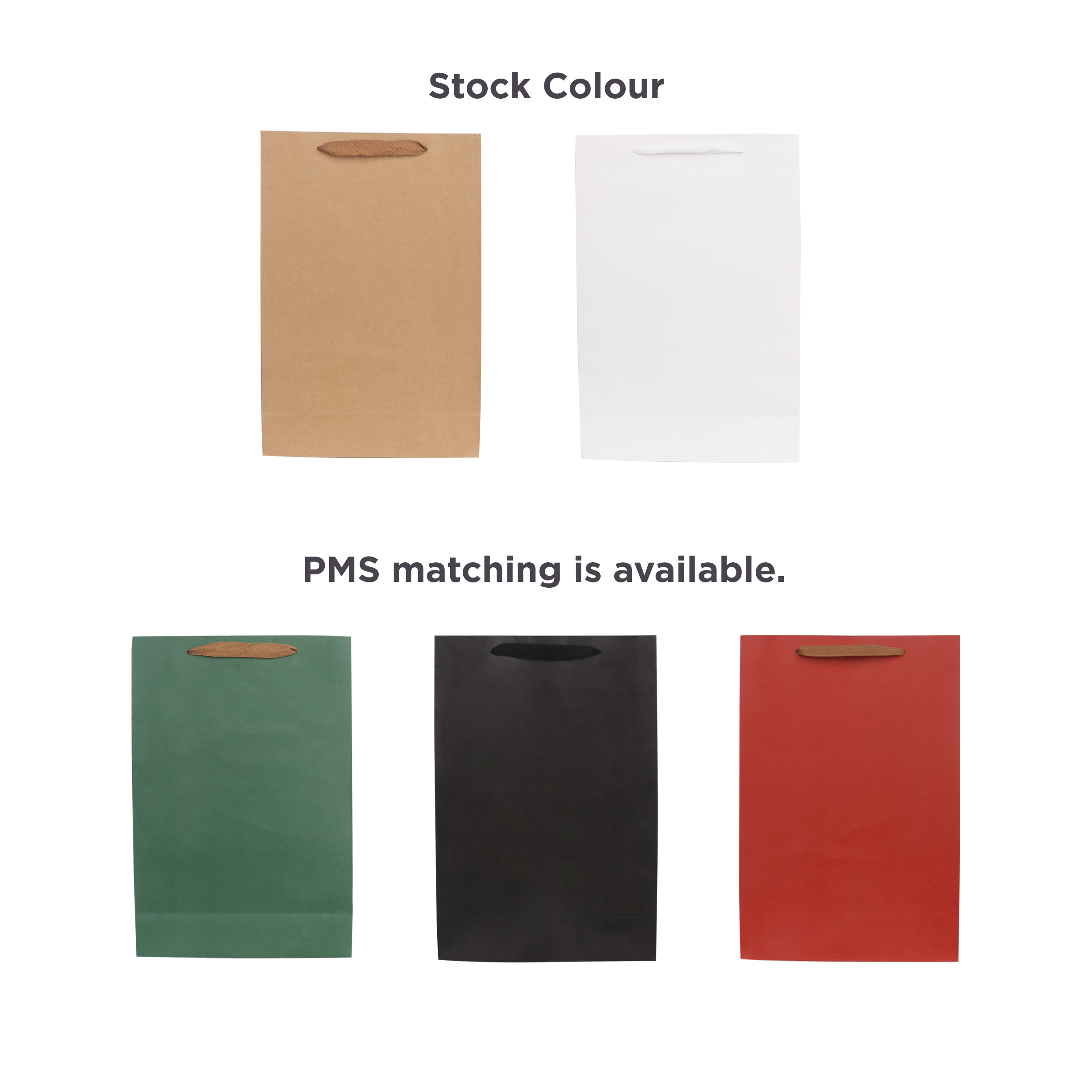 Medium Vertical Paper Bag with Fabric Flat Handle(210 x 270 x 110mm) - Image 5