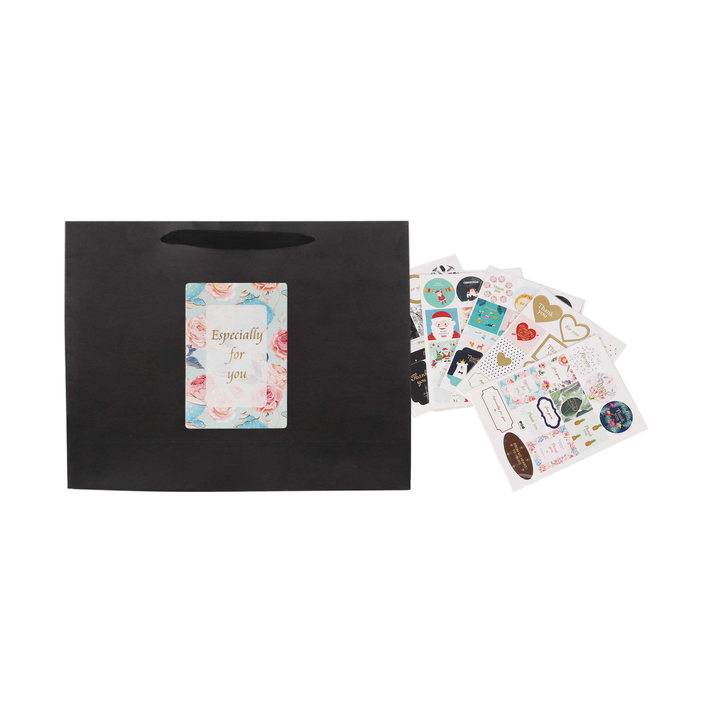 Large Crosswise Paper Bag with Fabric Flat Handle(320 x 250 x 110mm) - Image 8