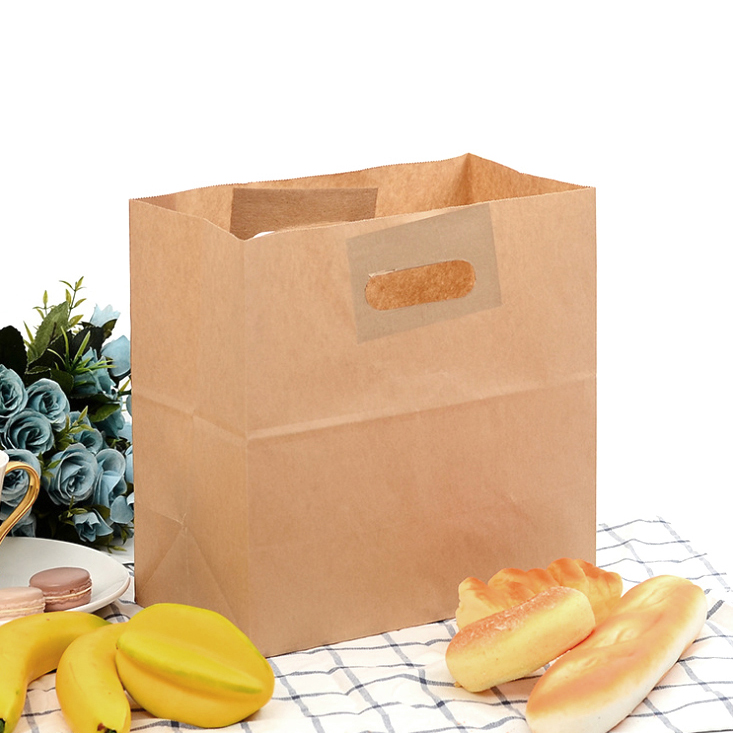 Die Cut Brown Kraft Paper Bag (280 x 280 x 150mm) - Image 6