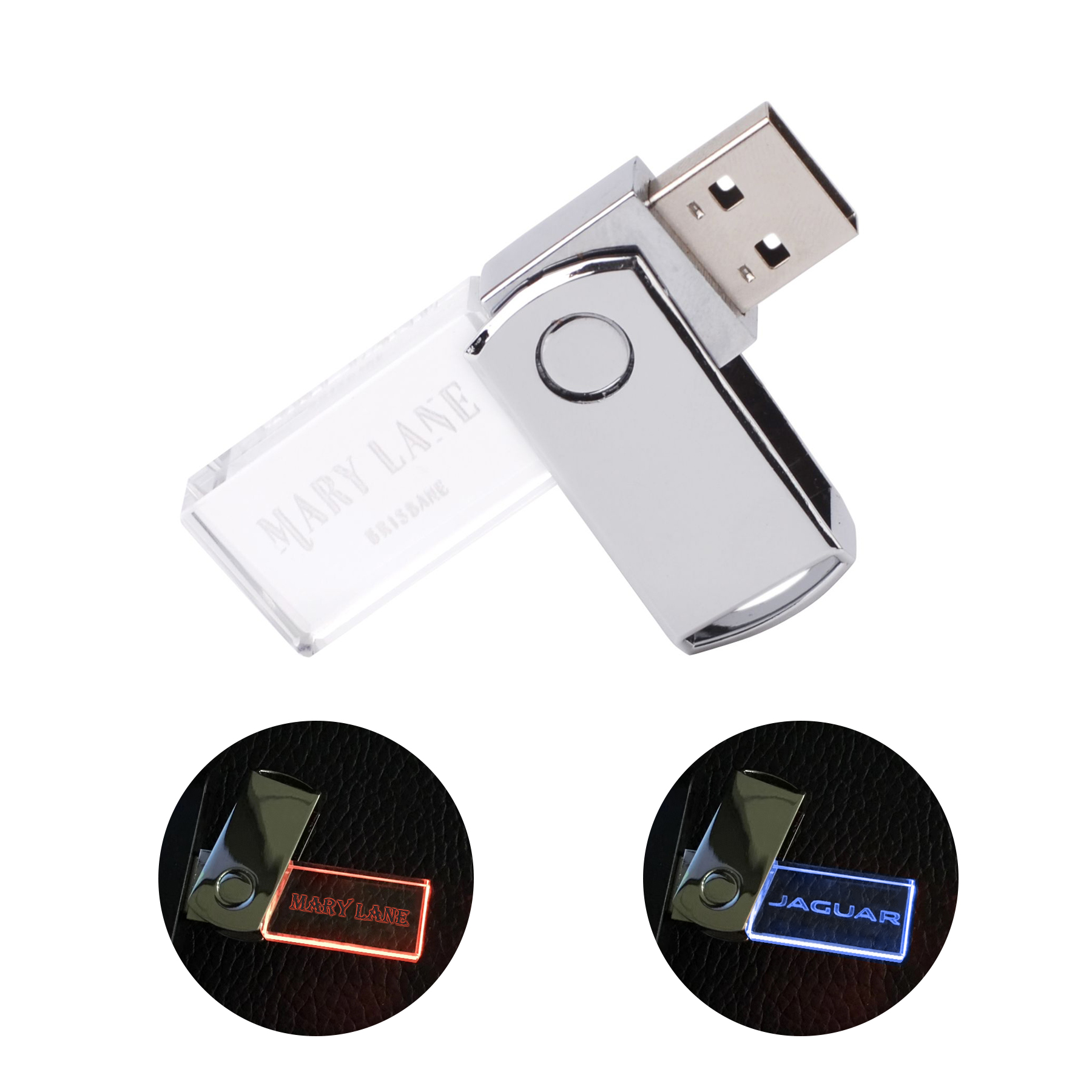 Swivel Crystal Flash Drive - Image 4