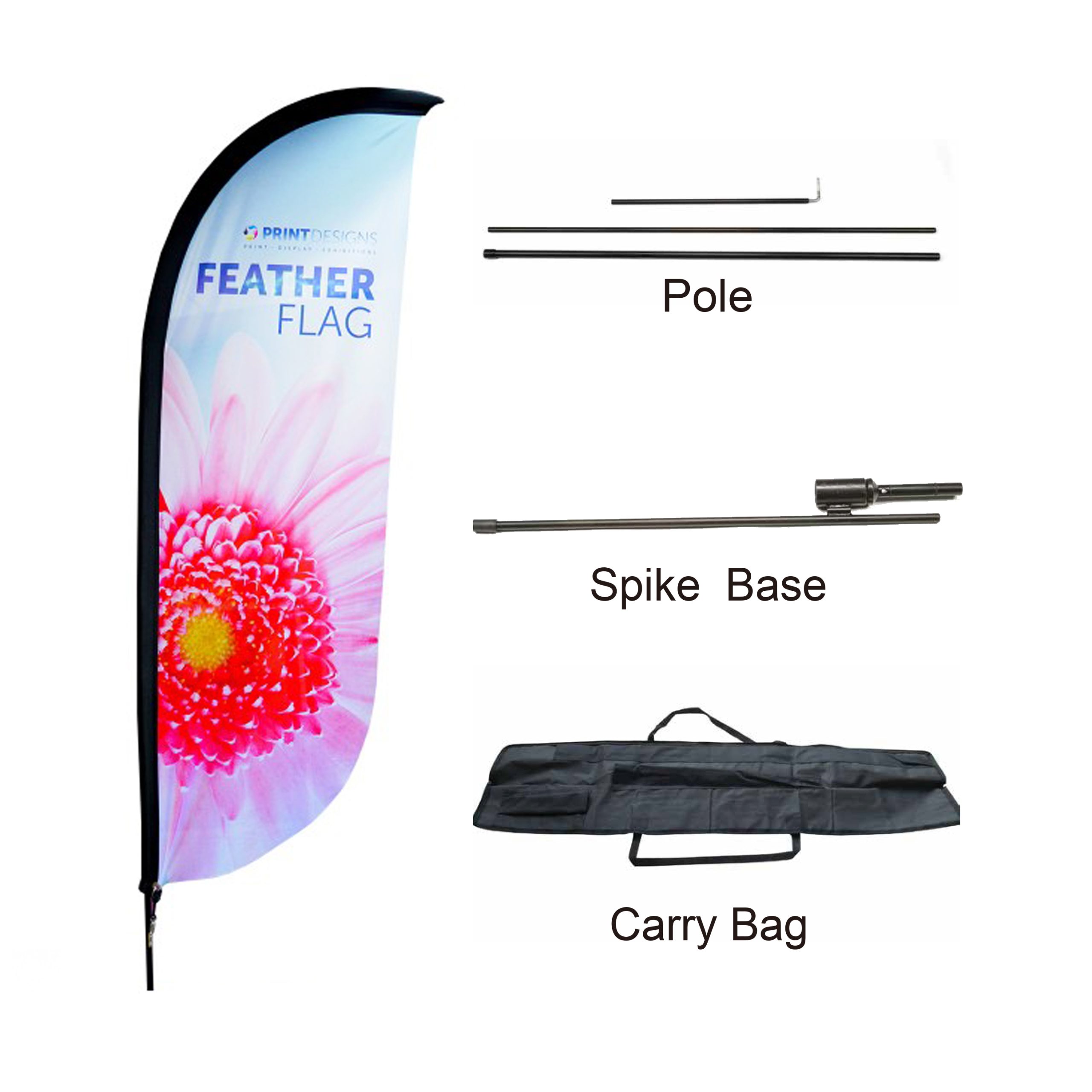 Medium(70.4*300cm) Convex Feather Banners 13ft - Image 5