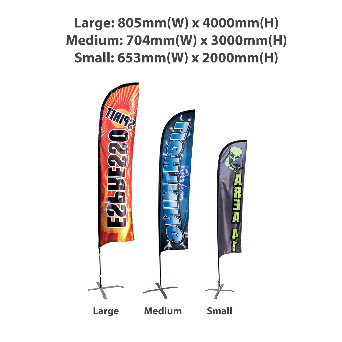 Large(80.5*400cm) Straight Feather Banners 15ft - Image 3