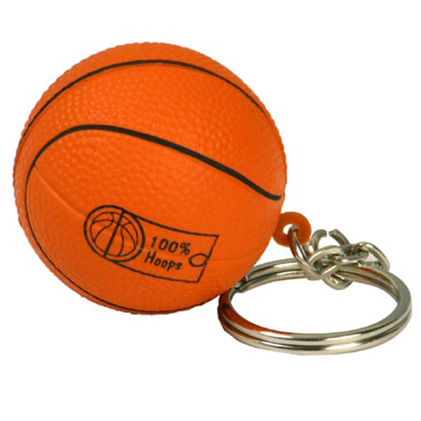 Keyring with Basketball Stress Item - Image 4
