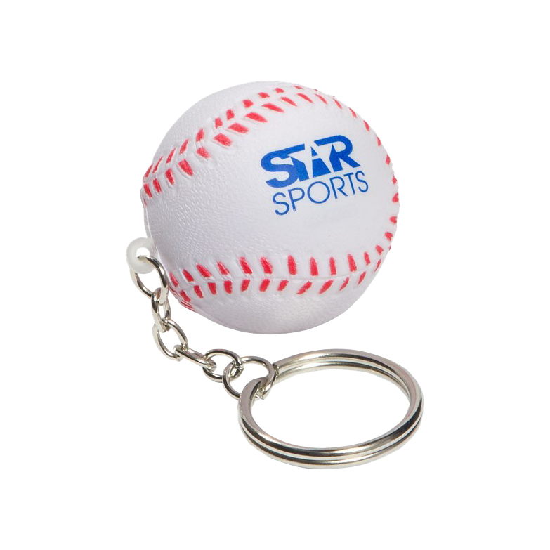 Keyring with Baseball Stress Reliever - Image 2