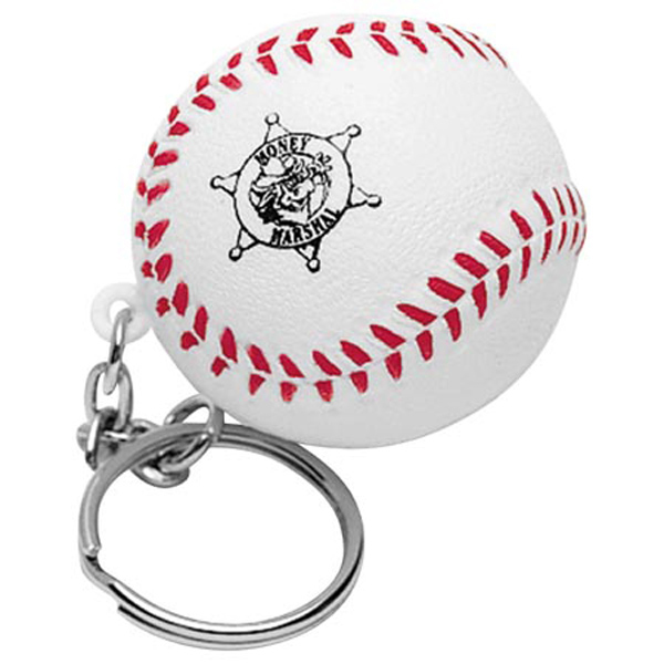 Keyring with Baseball Stress Reliever - Image 3