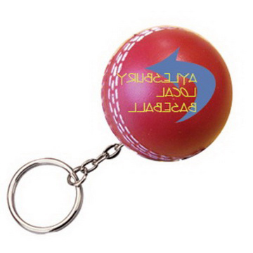 Keyring with Cricket Ball Stress Reliever - Image 2