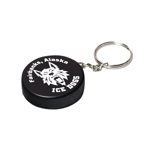 Keyring with Hockey Puck Stress Reliever - Image 3