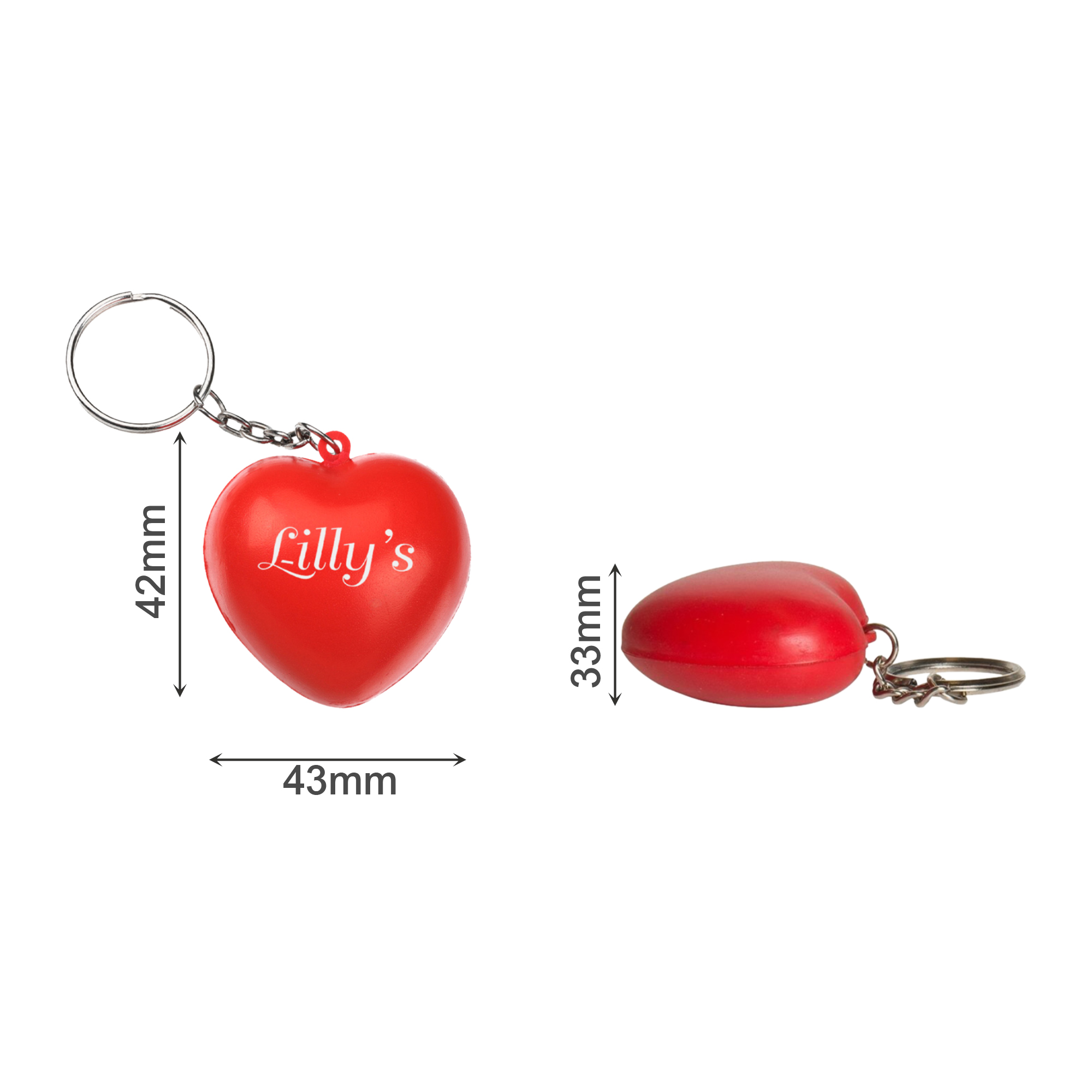 Keyring with Heart Stress Reliever - Image 4