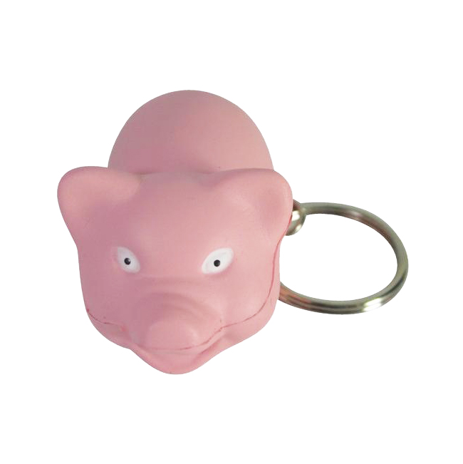 Keyring with Mini Pig Stress Item - Image 10
