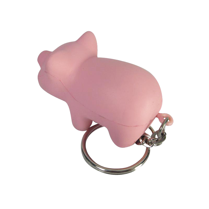 Keyring with Mini Pig Stress Item - Image 8