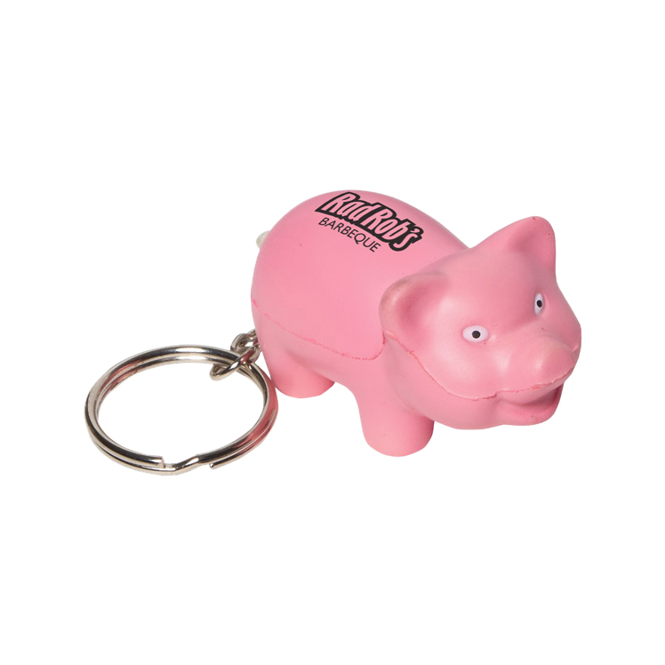 Keyring with Mini Pig Stress Item - Image 6
