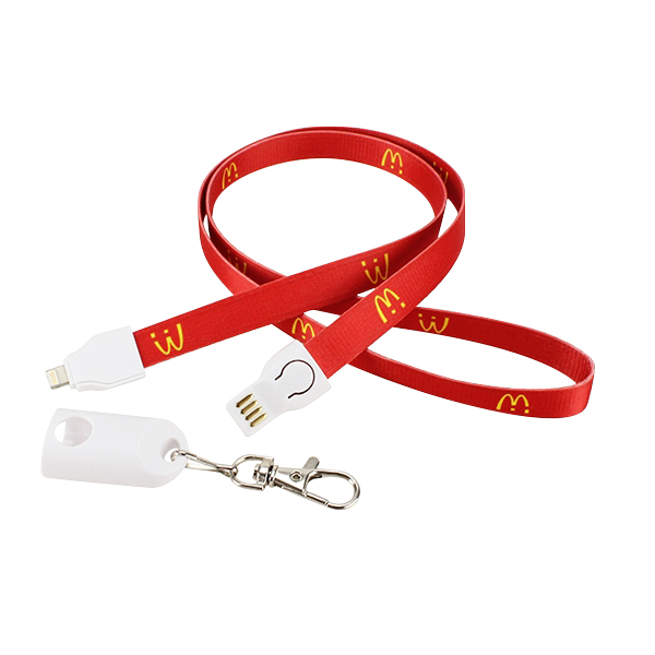Polyester Lanyard Charging Cable - Image 2