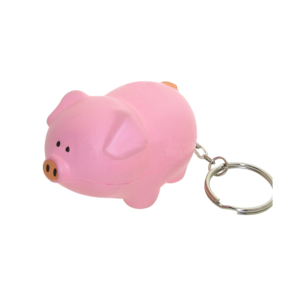 Keyring with Pig Stress Reliever - Image 2