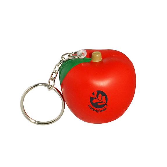 Keyring with Apple Stress Reliever - Image 4
