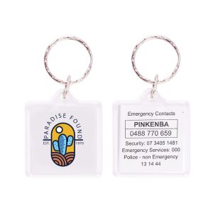 Square Acrylic Keyring