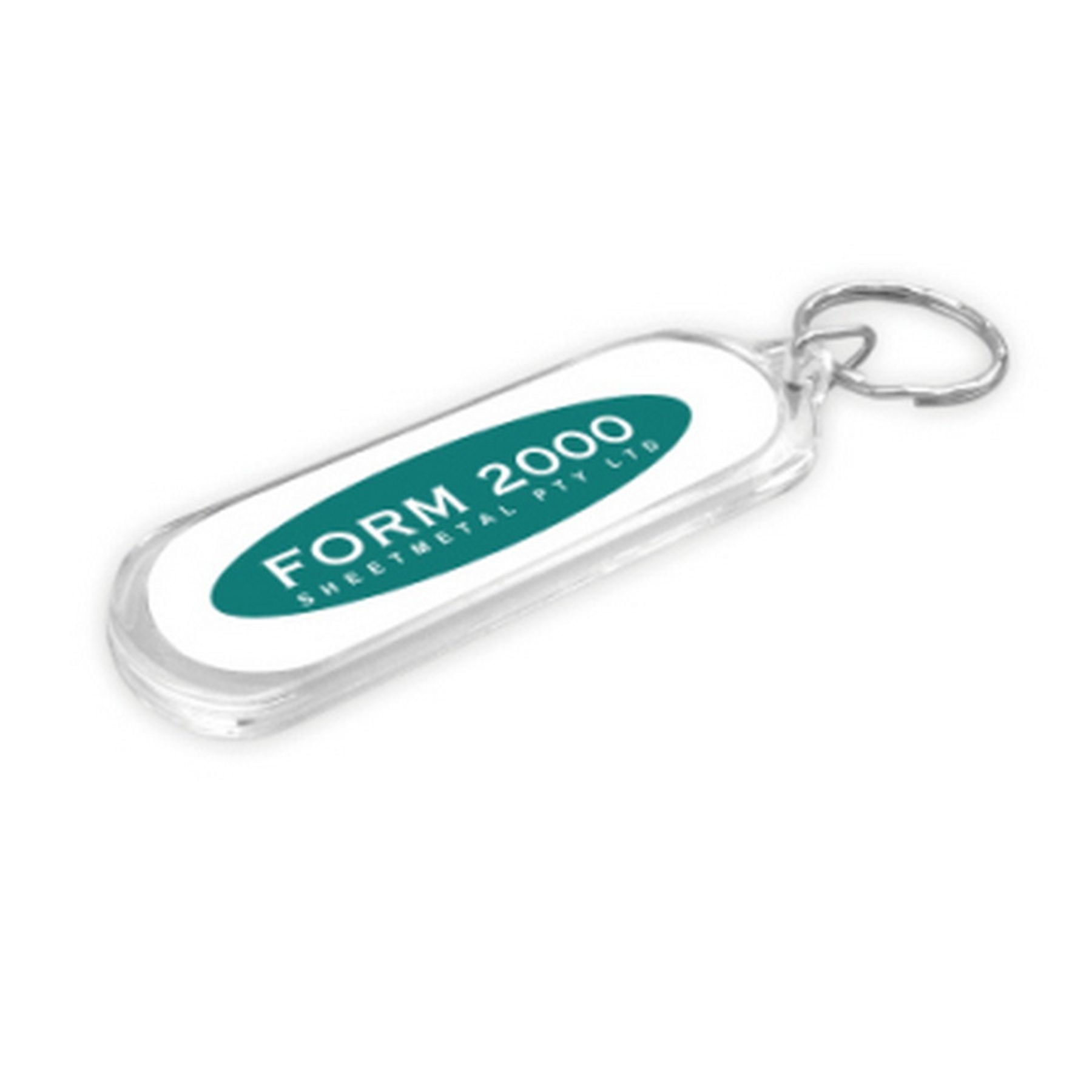 Oblong Acrylic Keyring - Image 2