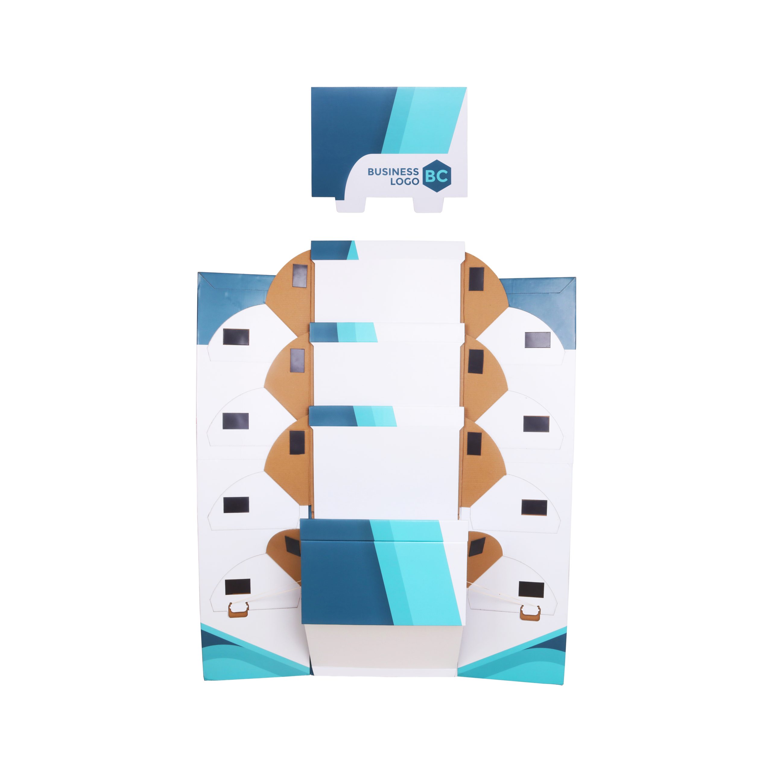 Quick Assembly Premium Cardboard Floor Display with Base - Image 5