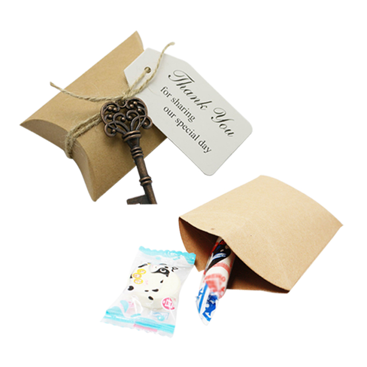 Small Brown Kraft Pillow Box(125 x 75 x 30mm) - Image 2