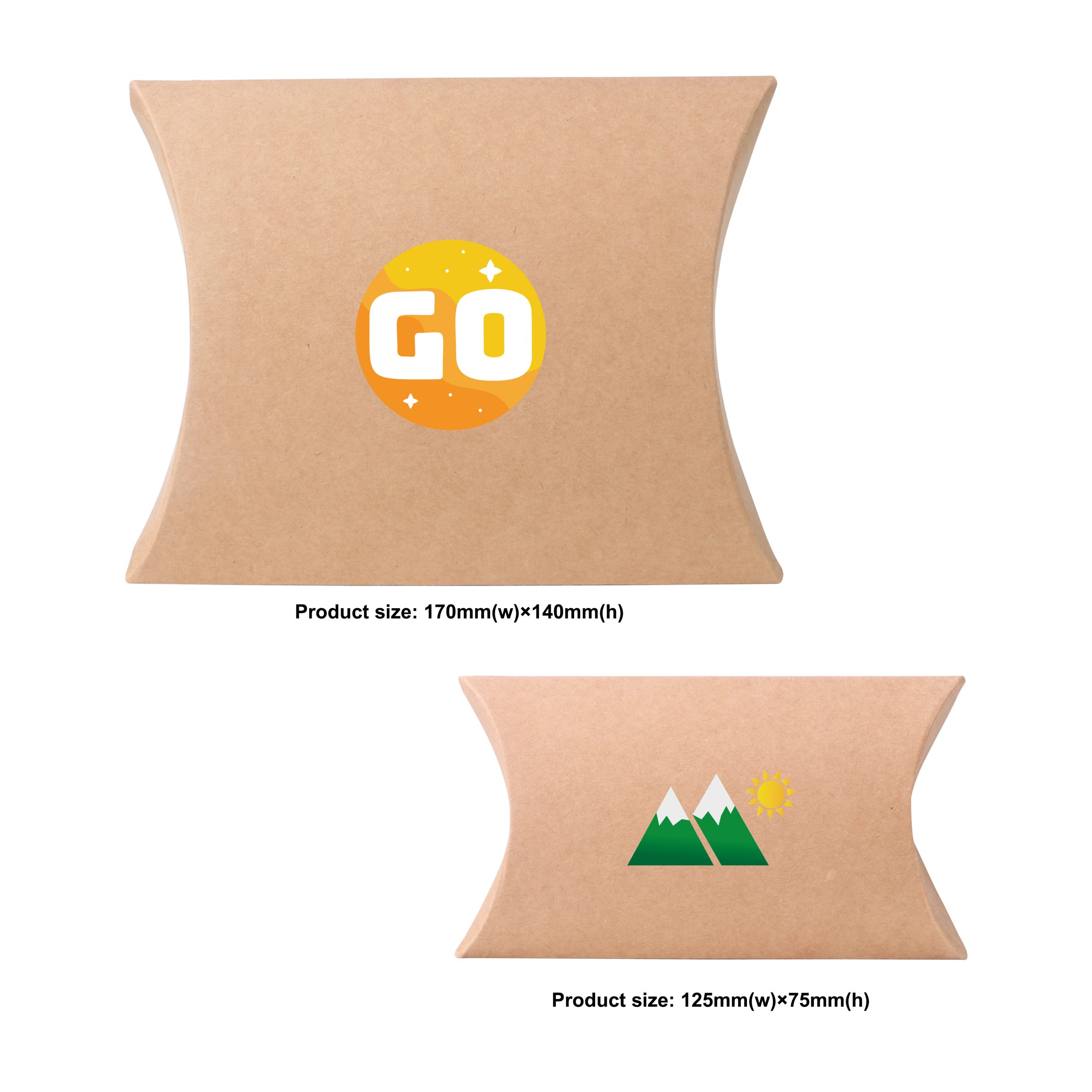Small Brown Kraft Pillow Box(125 x 75 x 30mm) - Image 4
