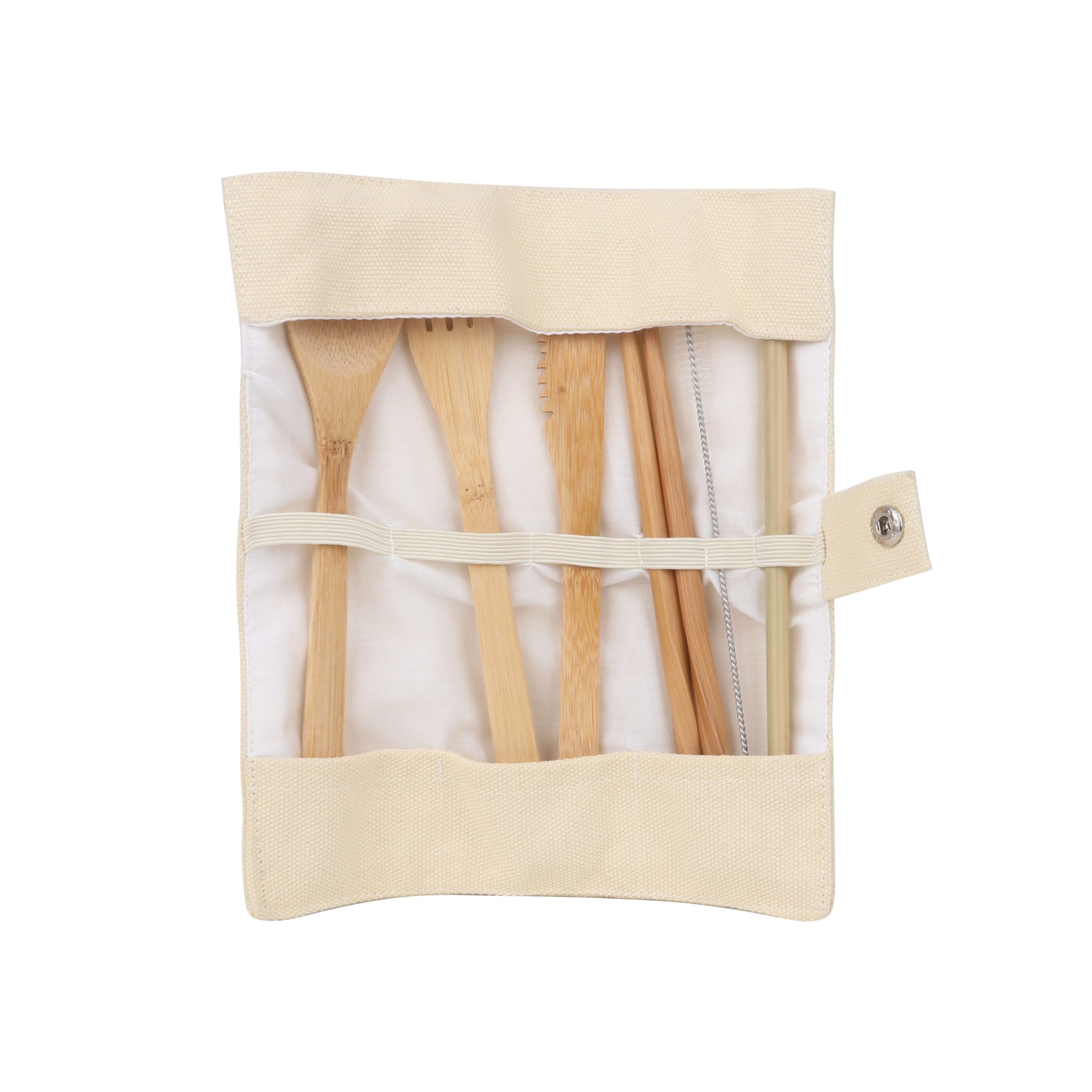 6 pieces Bamboo Cutlery Set - Image 3