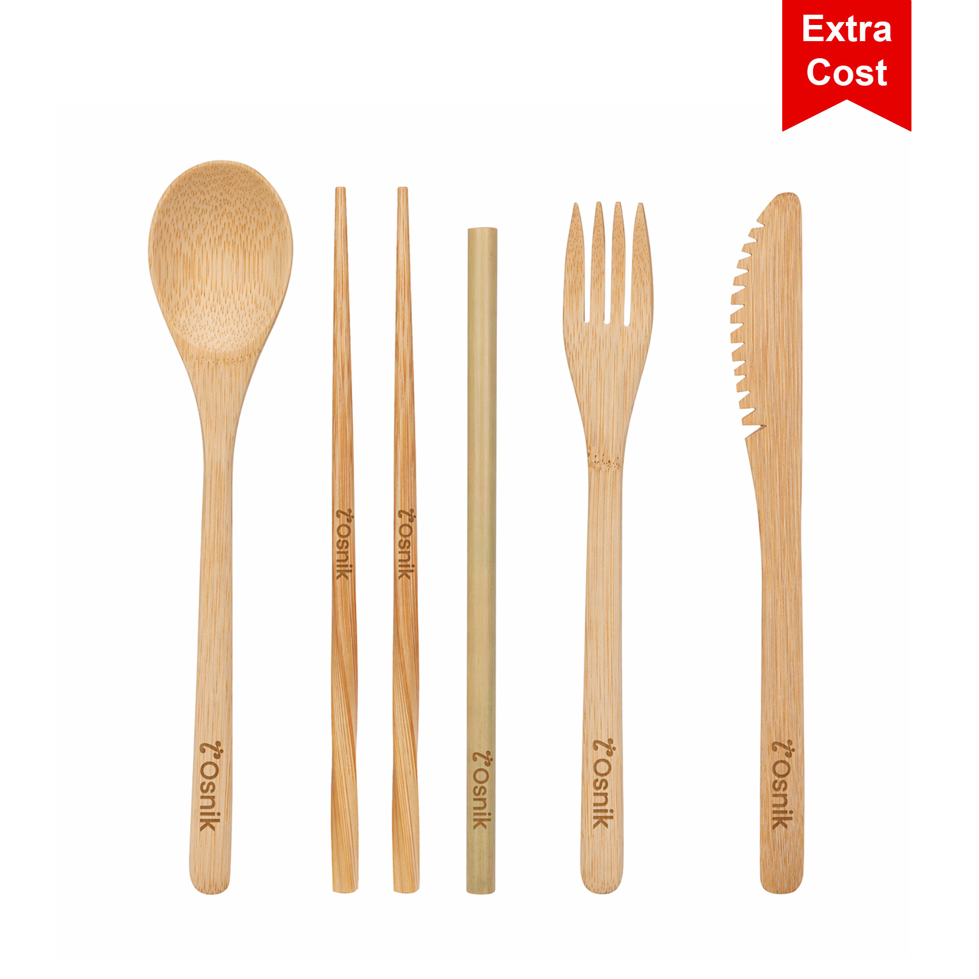 6 pieces Bamboo Cutlery Set - Image 11