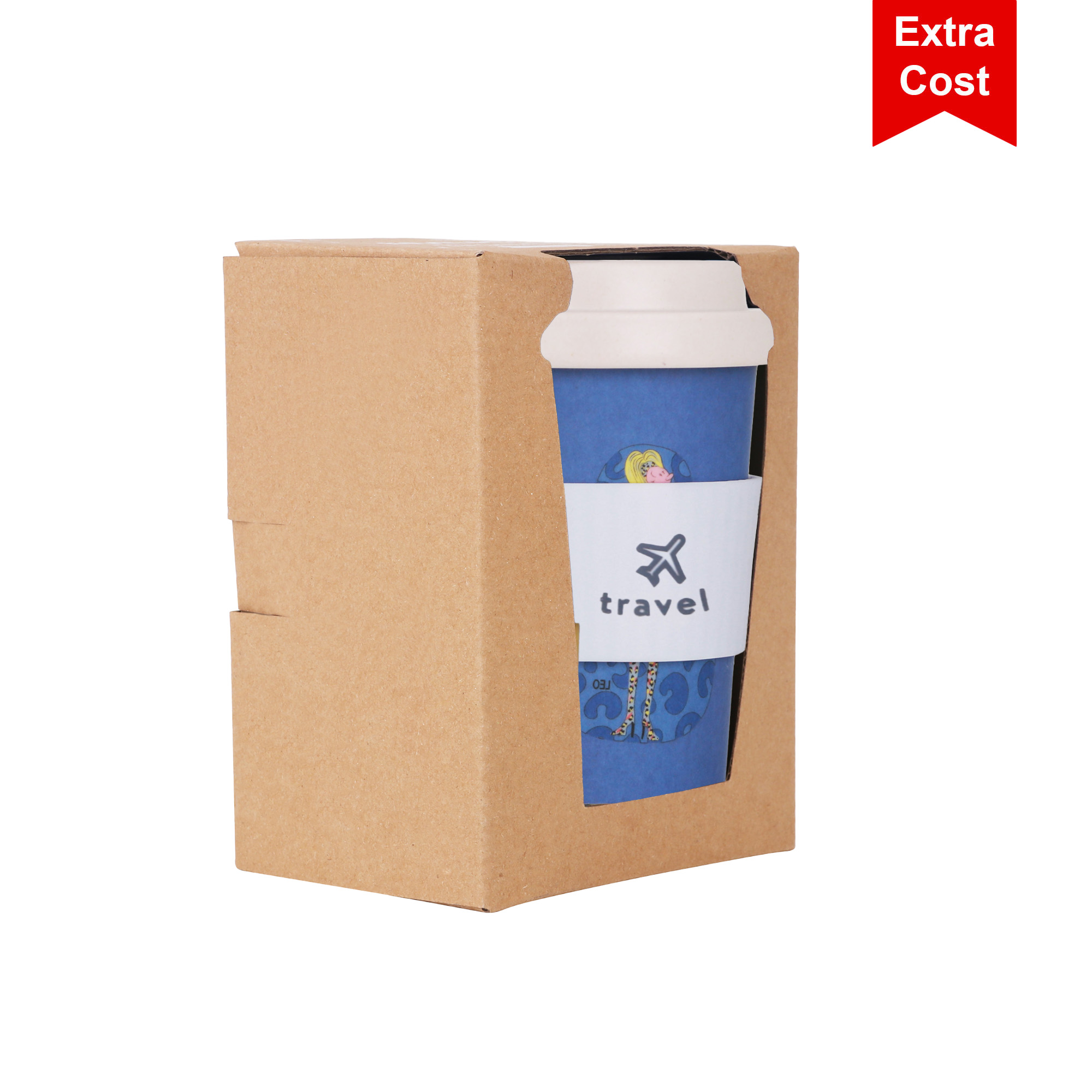 350ml Reusable Bamboo Coffee Cup with Screw Lid - Image 7