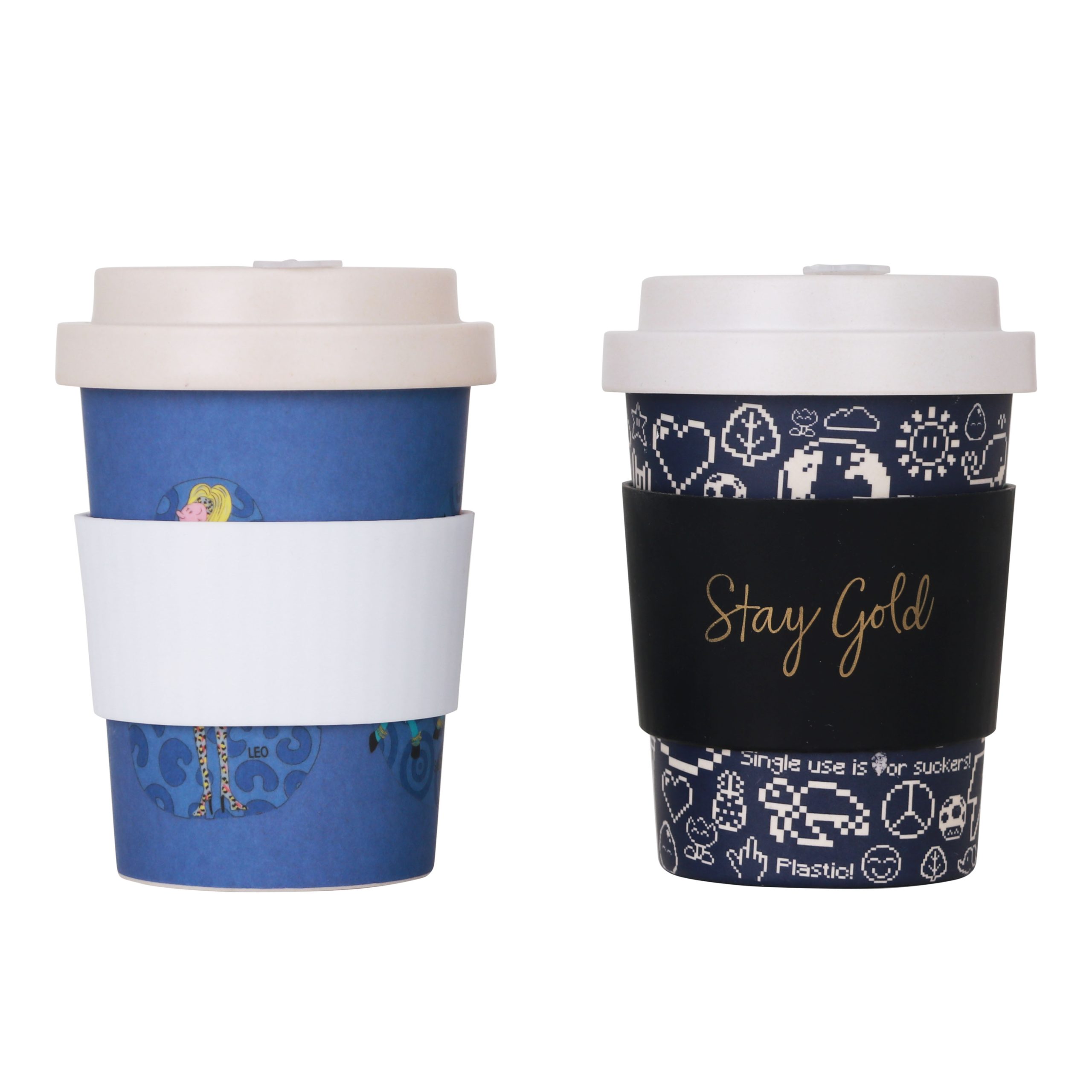 350ml Reusable Bamboo Coffee Cup with Screw Lid - Image 3
