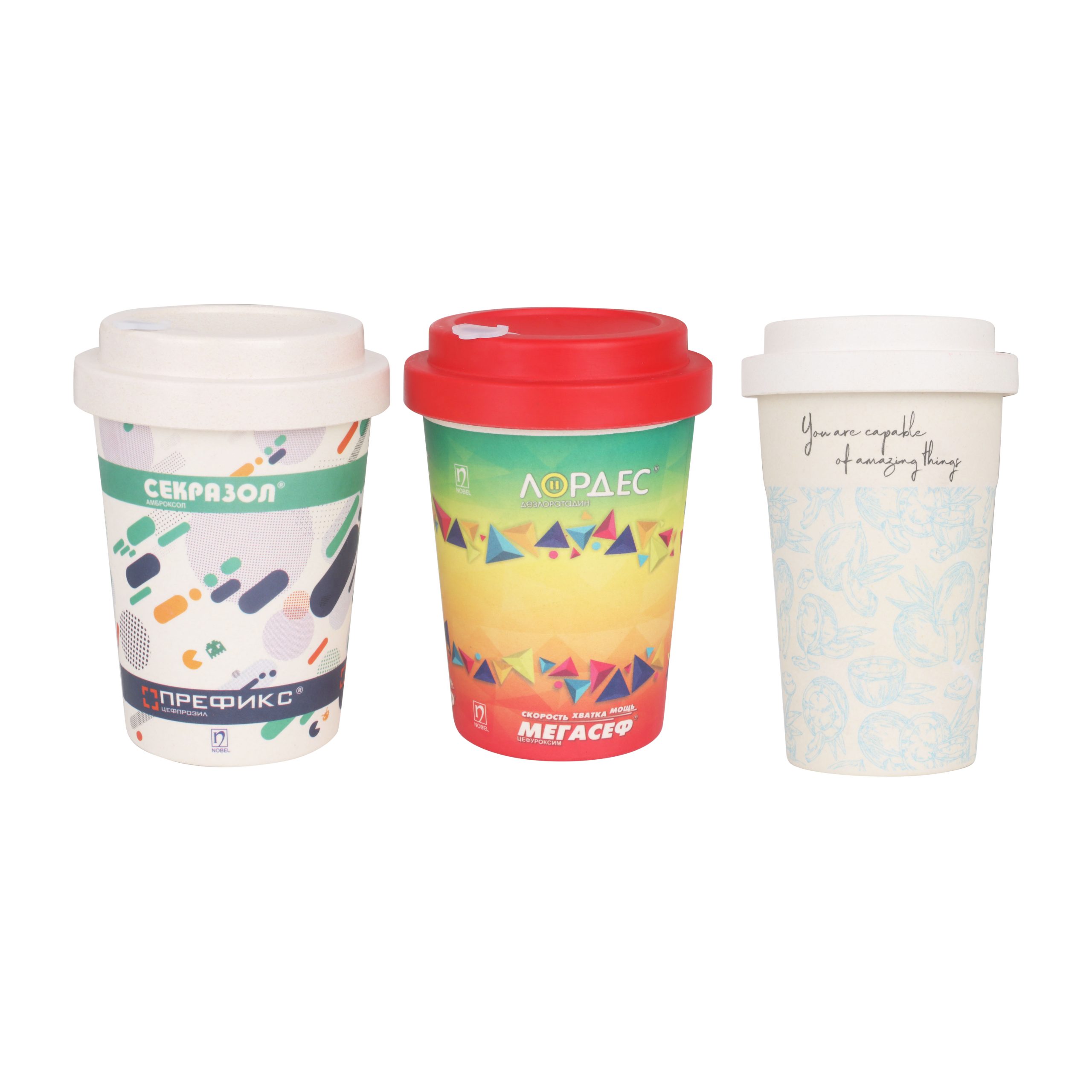 350ml Reusable Bamboo Coffee Cup with Screw Lid - Image 5