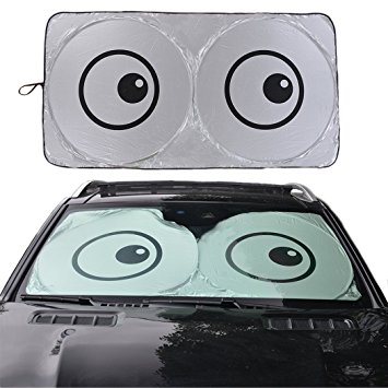 Twin Circular Reflective Car Sunshade - Image 11