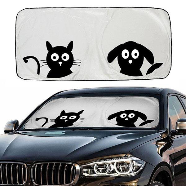 Twin Circular Reflective Car Sunshade - Image 10