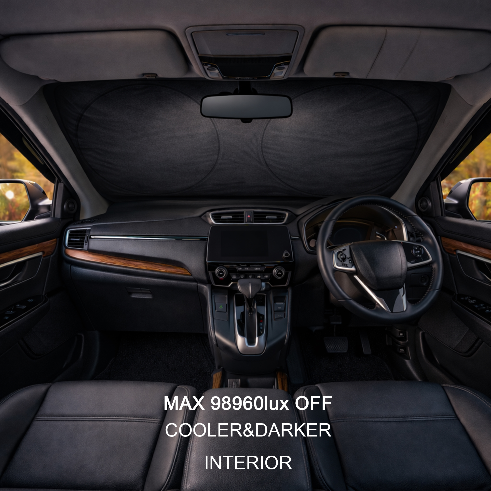 Twin Circular Reflective Car Sunshade - Image 14