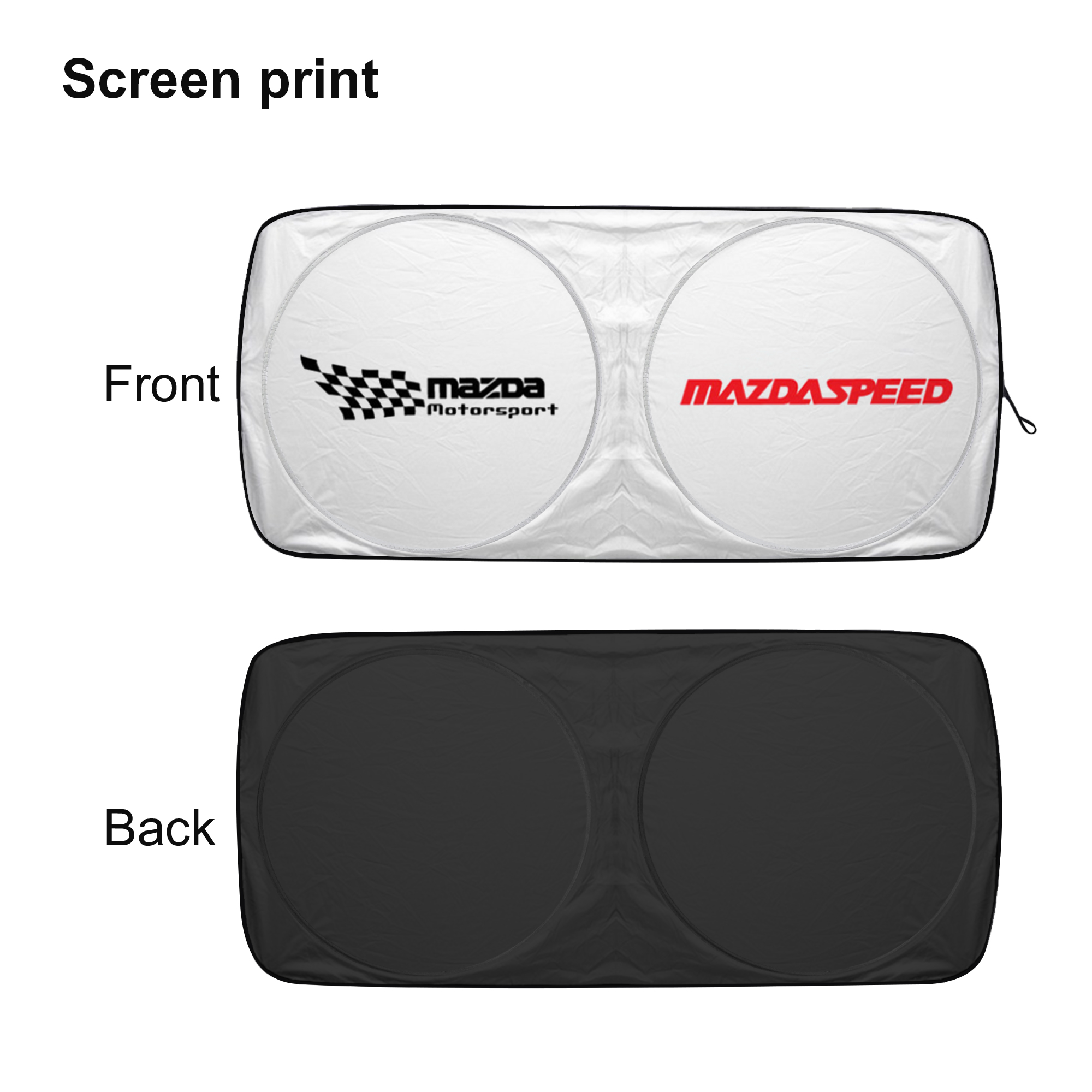 Twin Circular Reflective Car Sunshade - Image 12