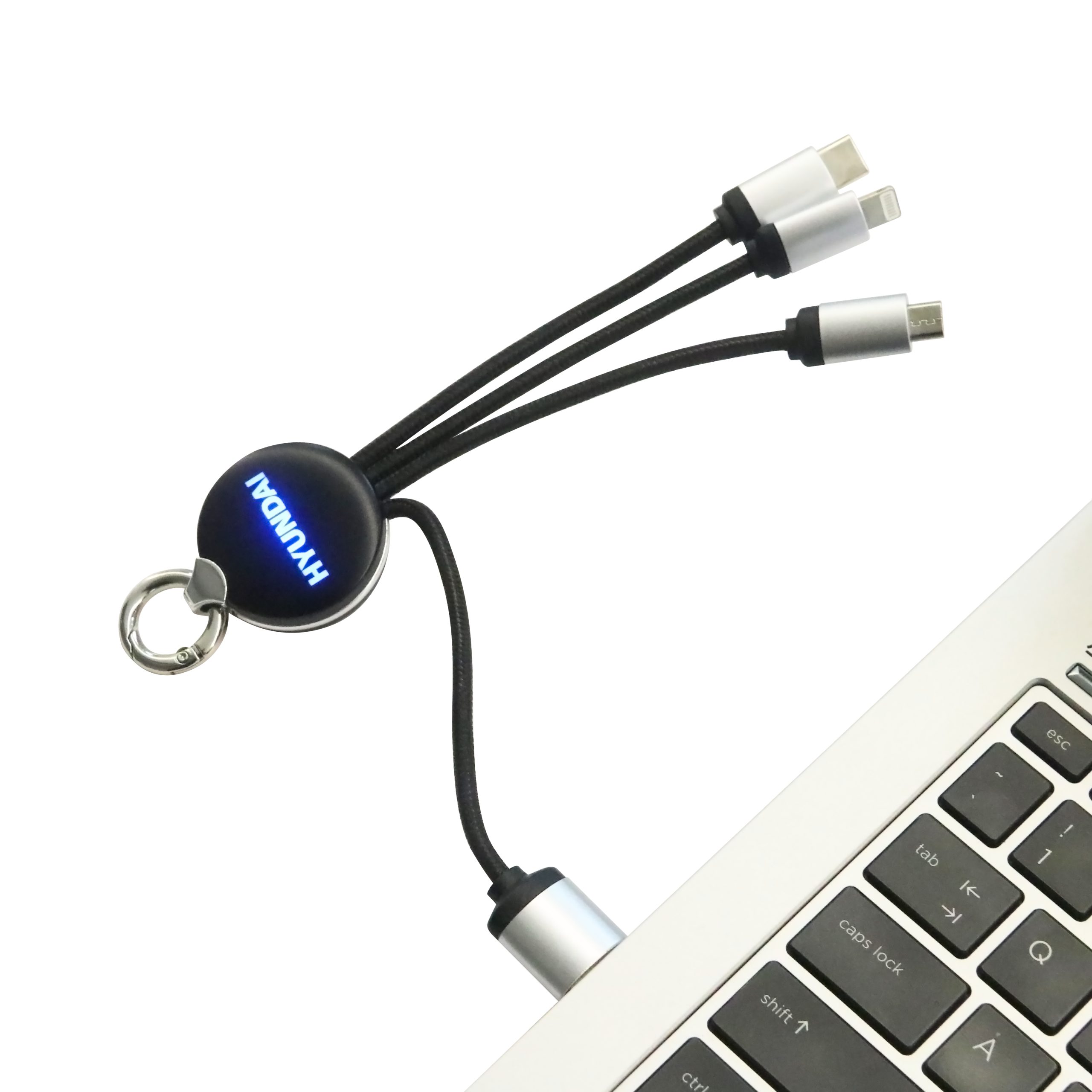 Round Shaped Light Up Charging Cable - Image 3