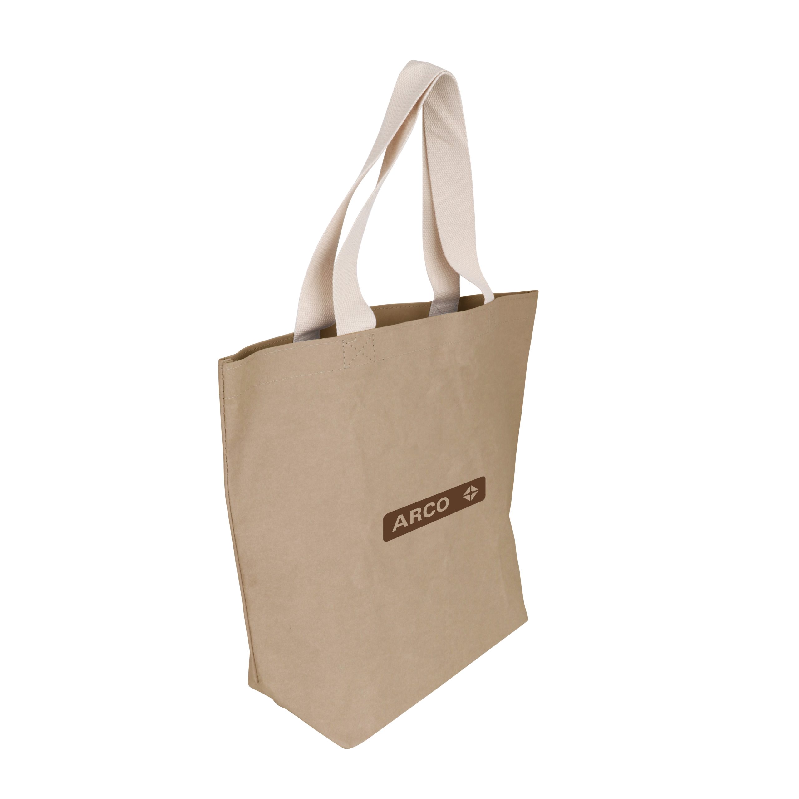Large Washable Kraft Paper Bag with Cotton Handle(430x345x125mm) - Image 2