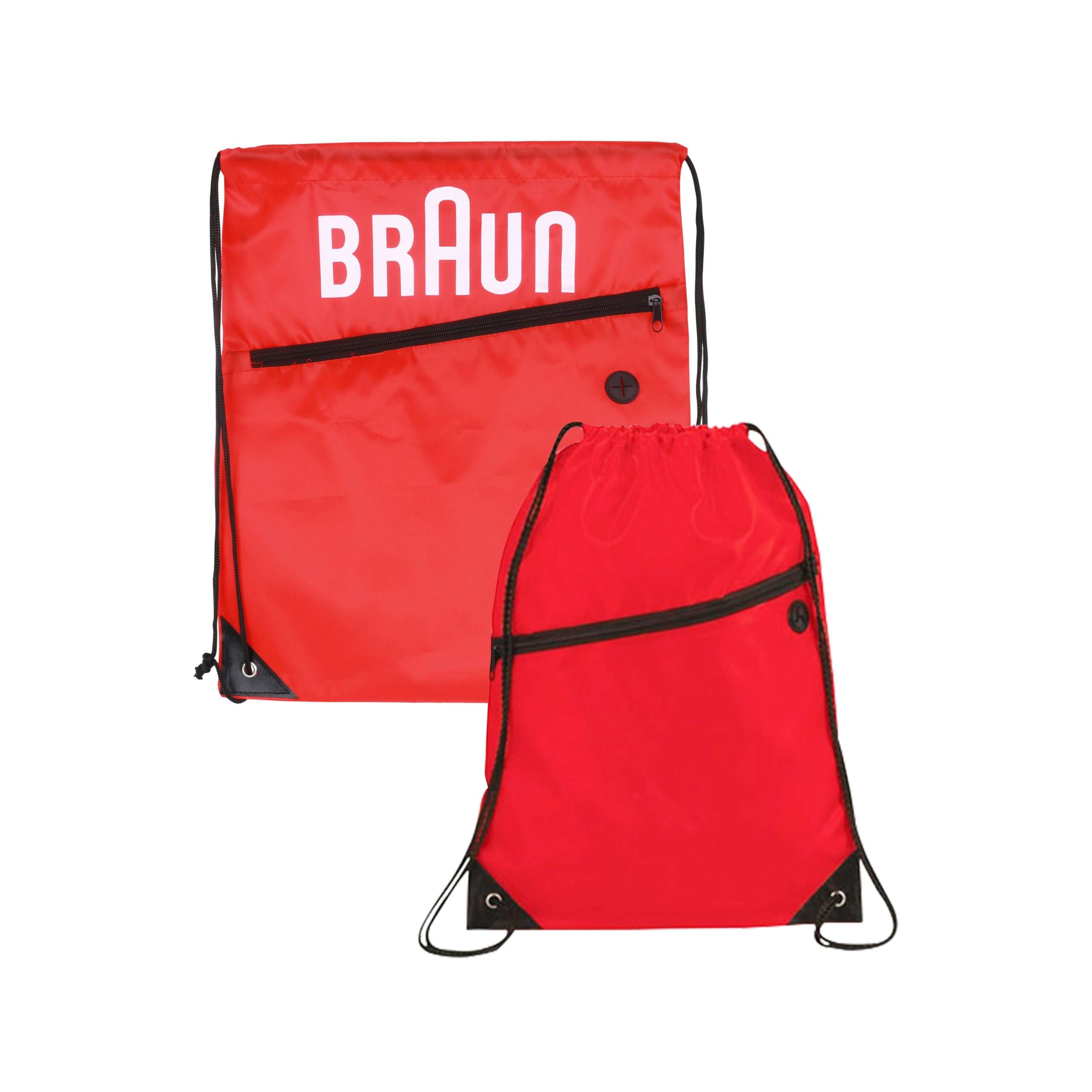 Polyester Drawstring Bag with Zippered Pocket - Image 13