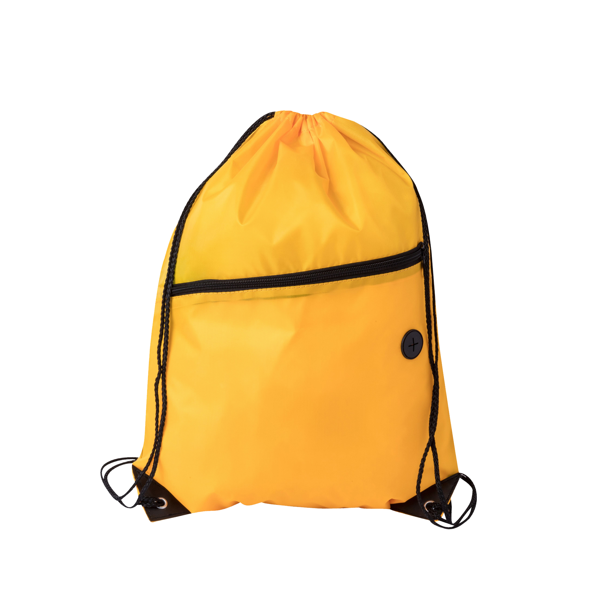 Polyester Drawstring Bag with Zippered Pocket - Image 7