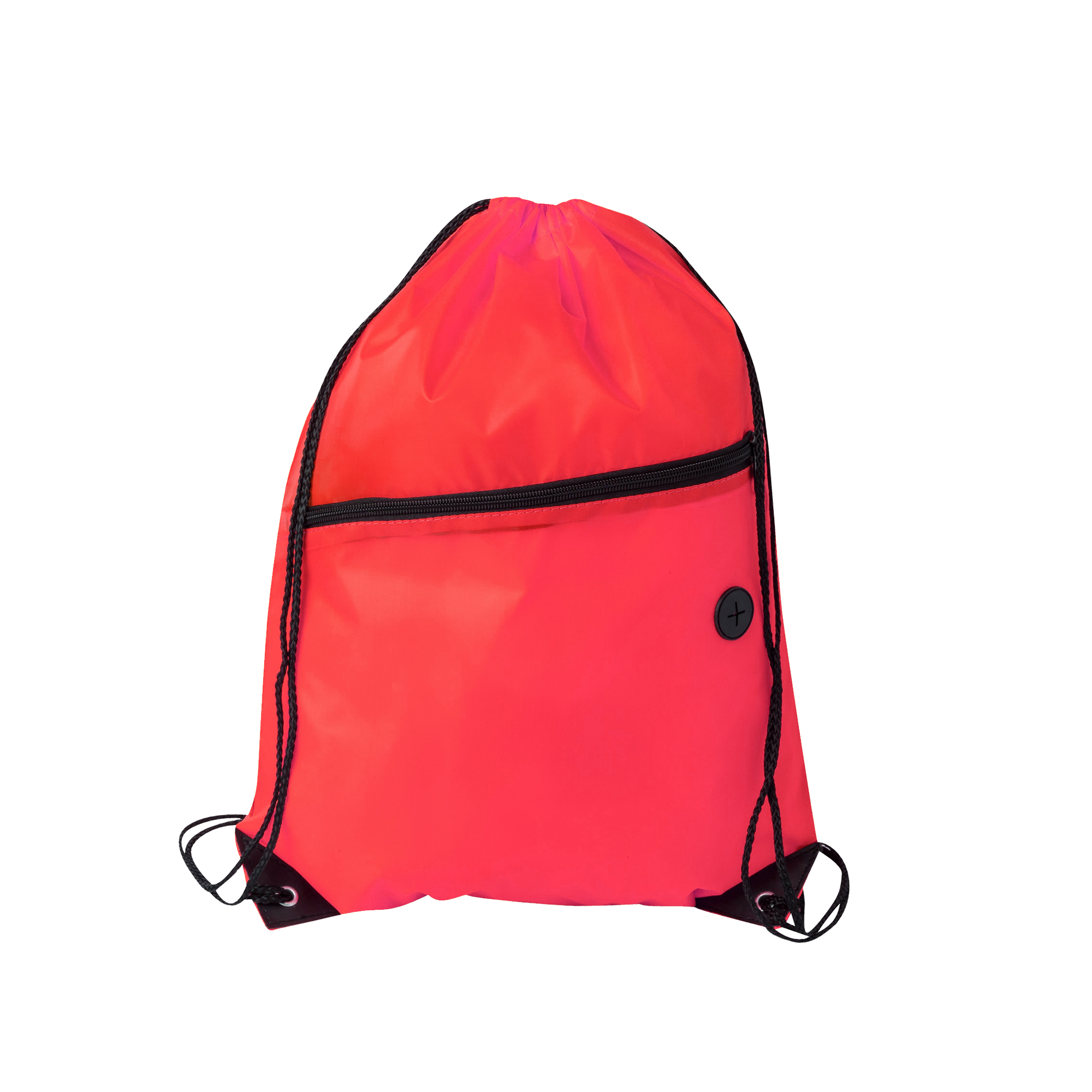 Polyester Drawstring Bag with Zippered Pocket - Image 6