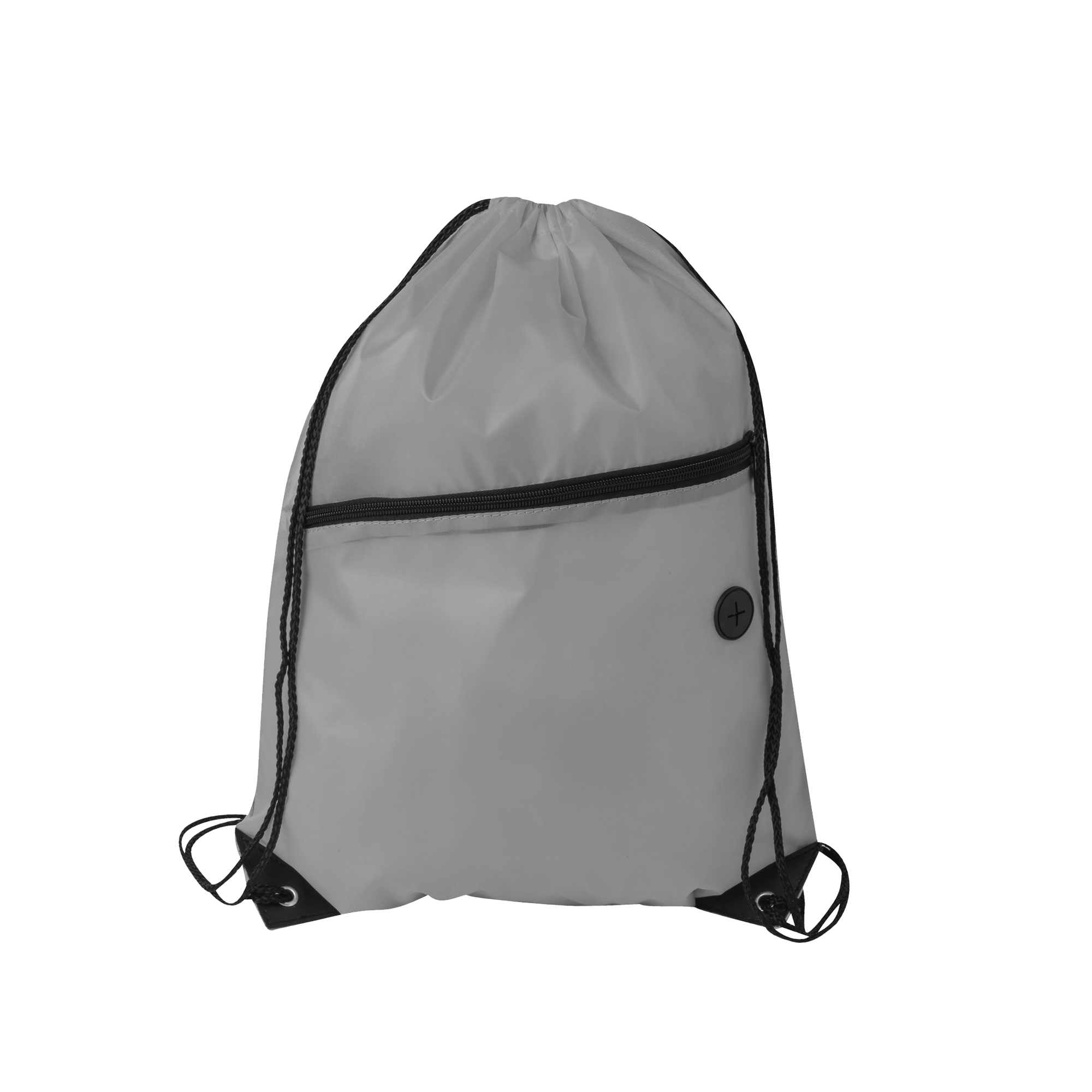 Polyester Drawstring Bag with Zippered Pocket - Image 8