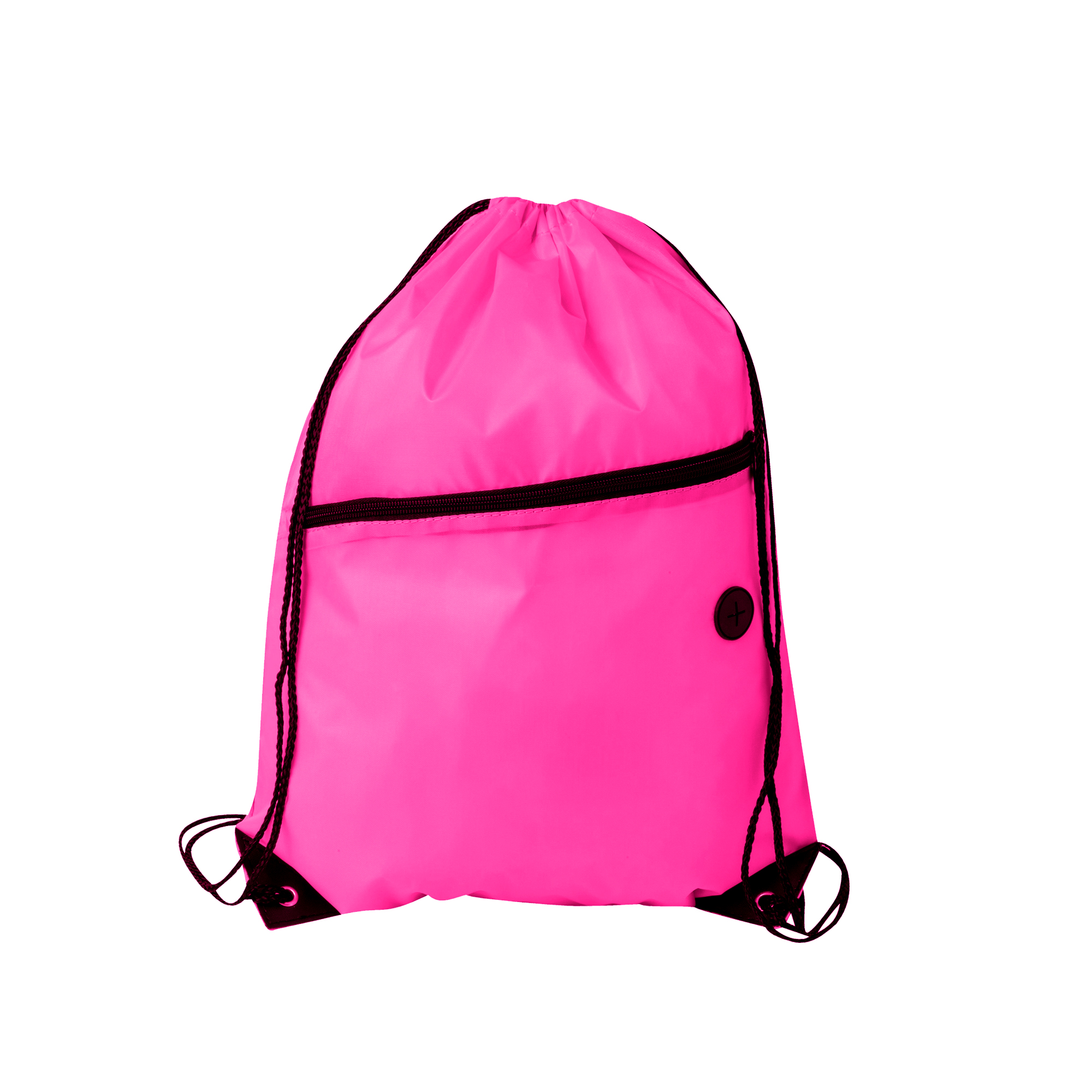 Polyester Drawstring Bag with Zippered Pocket - Image 11