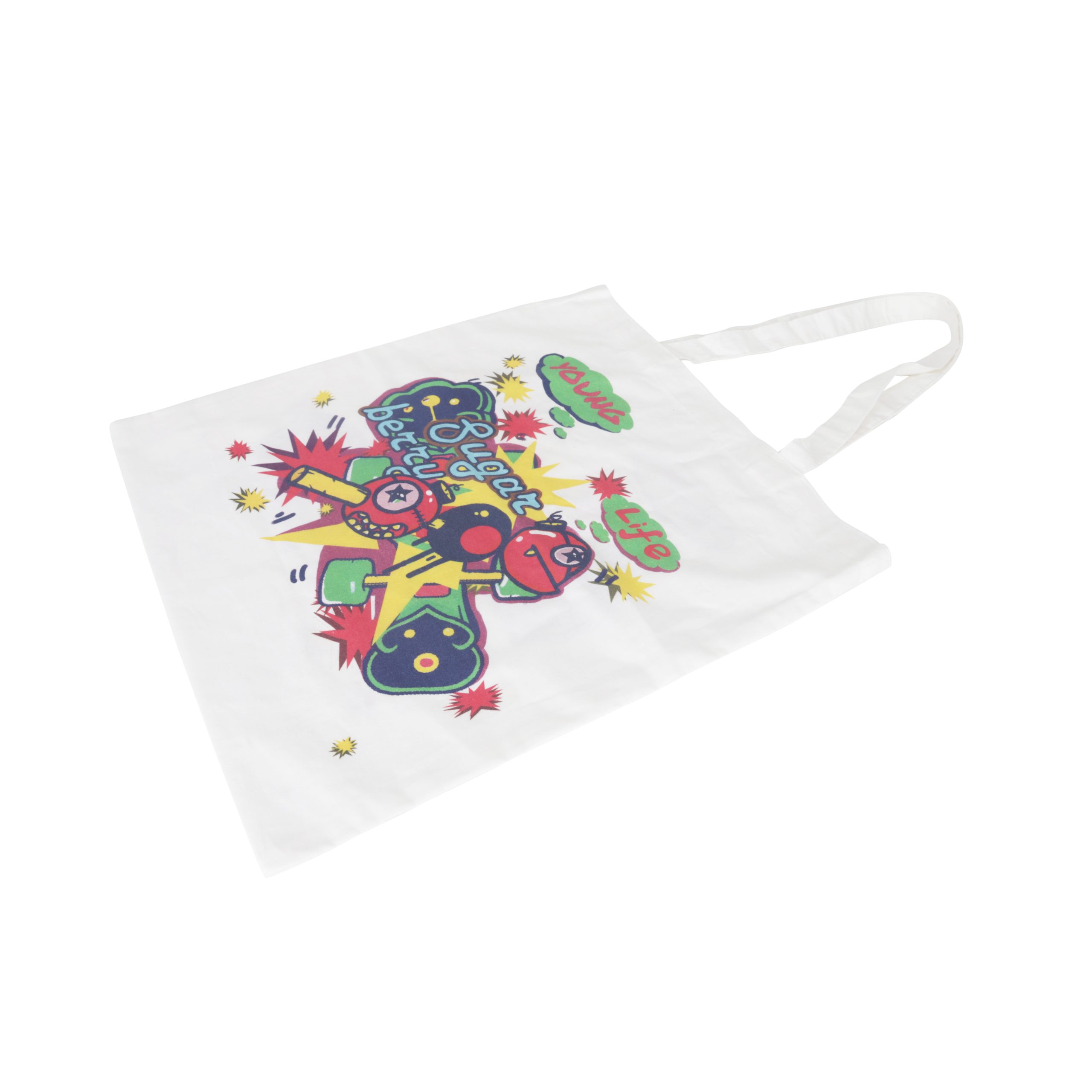 170gsm Digital Print Long Handle Cotton Bag - Image 2