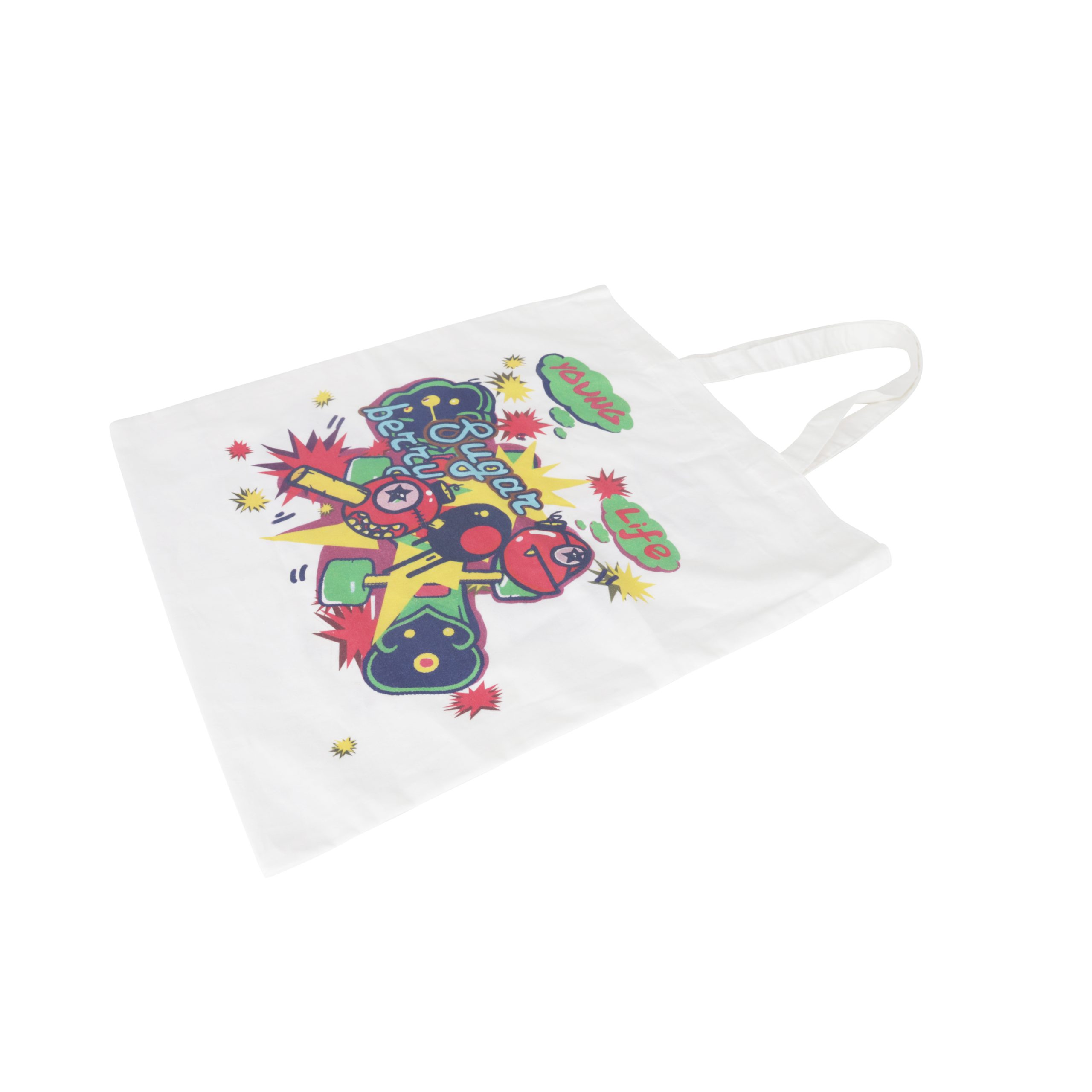 170gsm Digital Print Short Handle Cotton Bag - Image 2