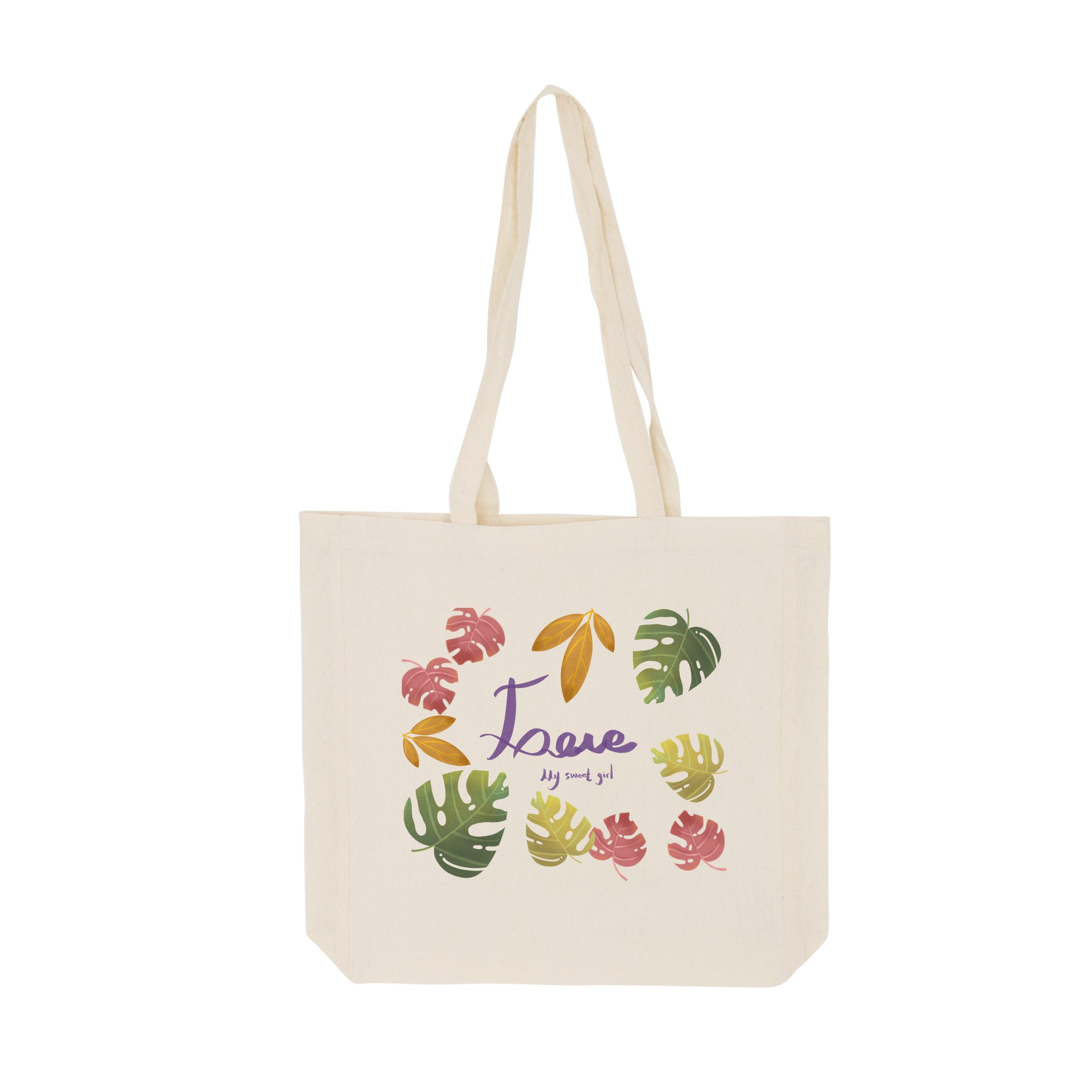 170gsm Long Handle Calico Bag with Gusset - Image 4