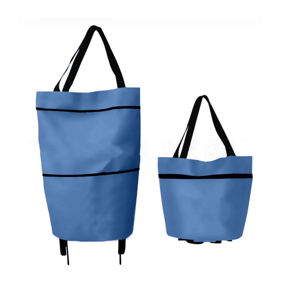 2 in 1 Collapsible Shopping Trolley Bag - Image 3