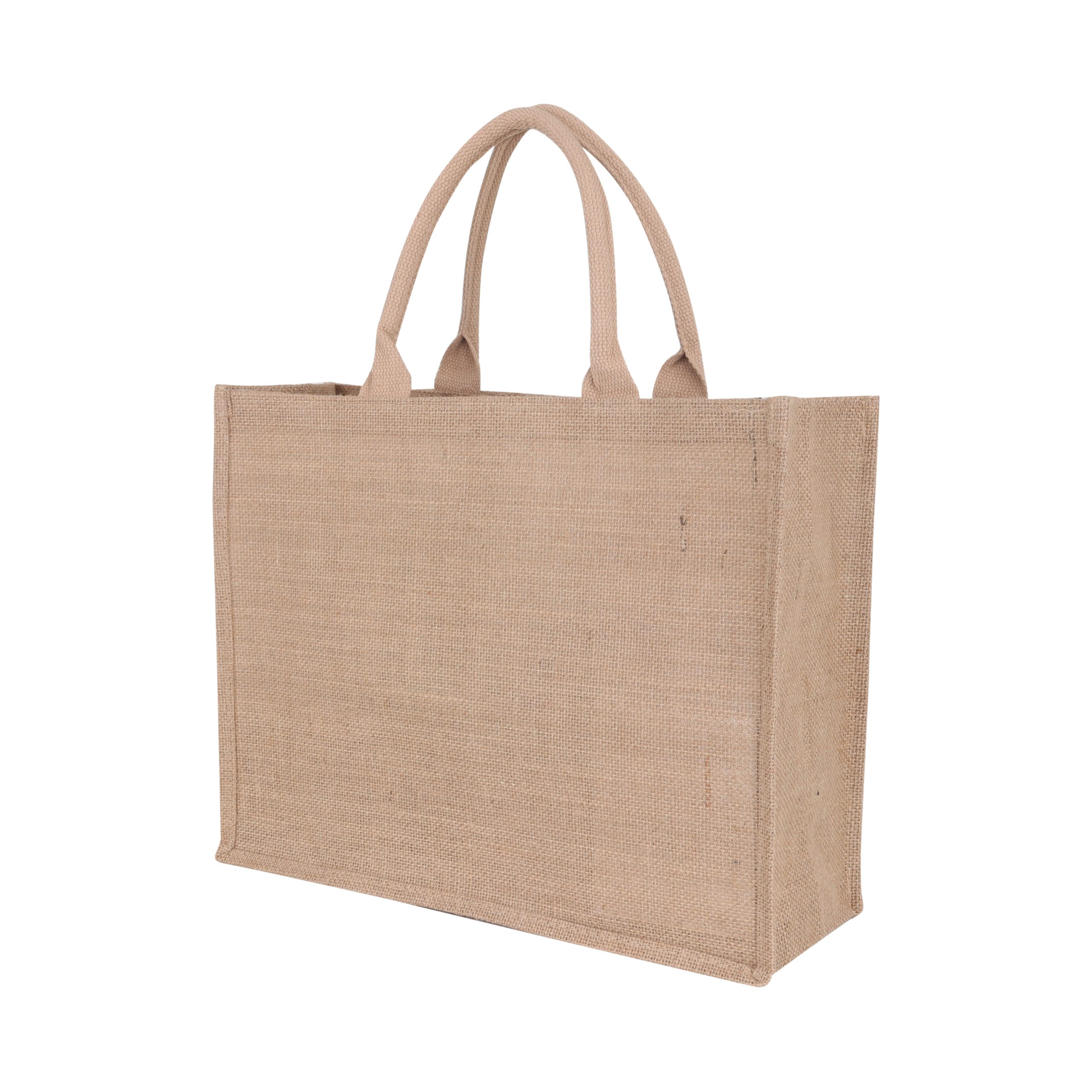Natural Jute Tote Bag - Image 2