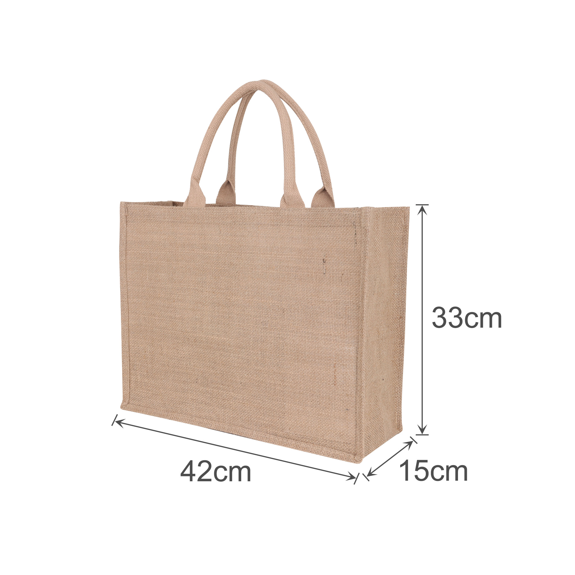 Natural Jute Tote Bag - Image 3