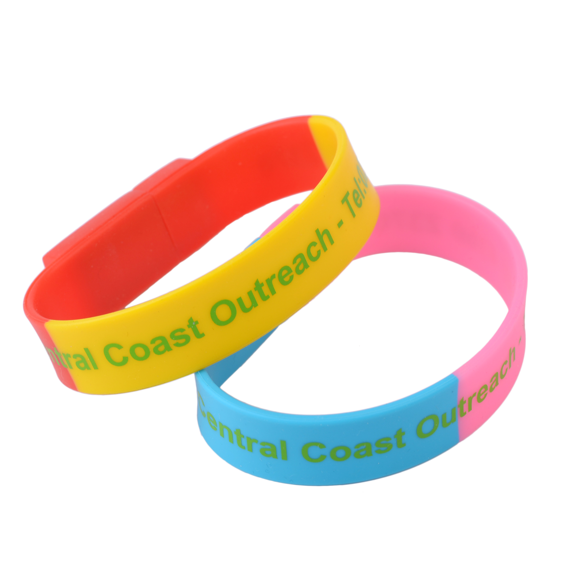 Sectional Coloured Wristband Flash Drive - Image 2