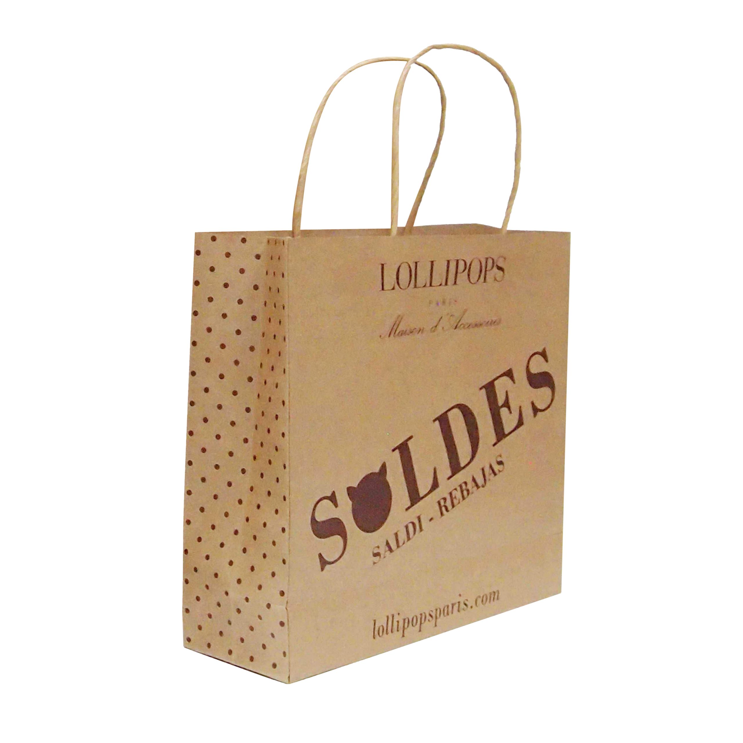 Twisted Handle Kraft Paper Bag(220x270x110mm) - Image 3