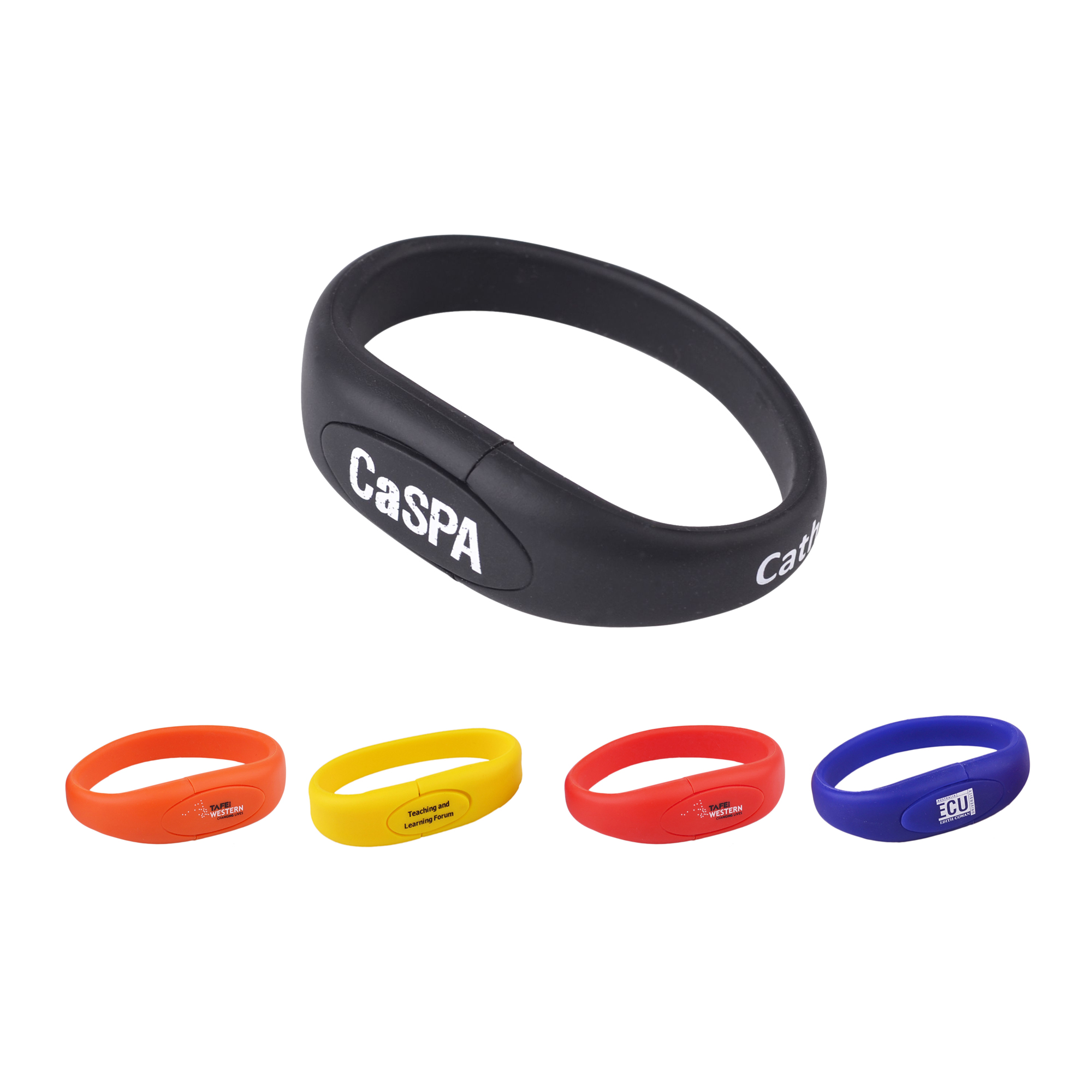 Oval Silicone Wristband Flash Drive