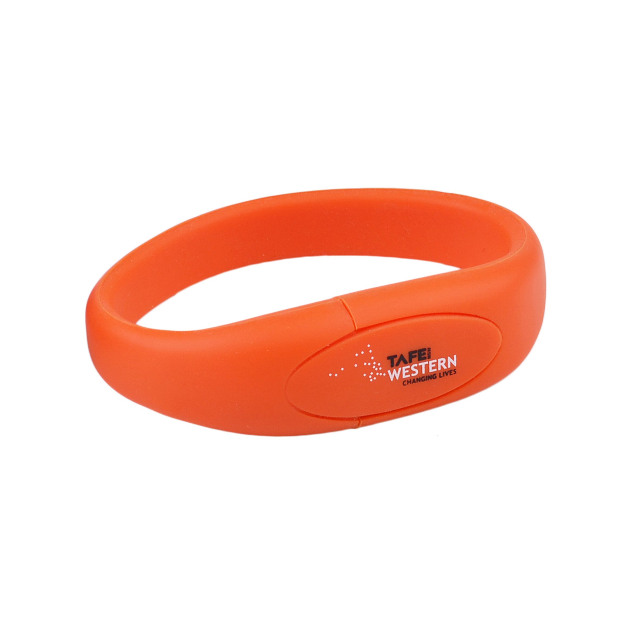 Oval Silicone Wristband Flash Drive - Image 5